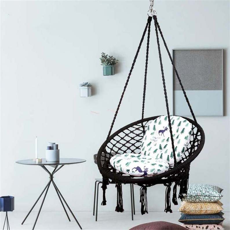 Fashionable Hammock Dormitory Round Macrame Hand Made Hanging Chair Swing For Adult Buy Online From India