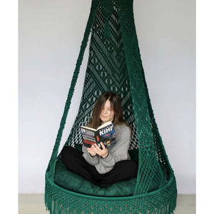 Fashionable Hammock Dormitory Round Macrame Hand Made Hanging Chair Swing For Adult Buy Online From India