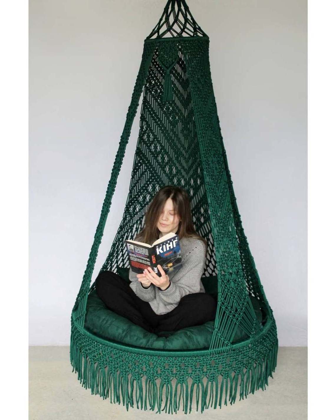 Finest Quality Wholesale Macrame Hammock Chair Boho Style Indoor and Outdoor Reading Swing Chair