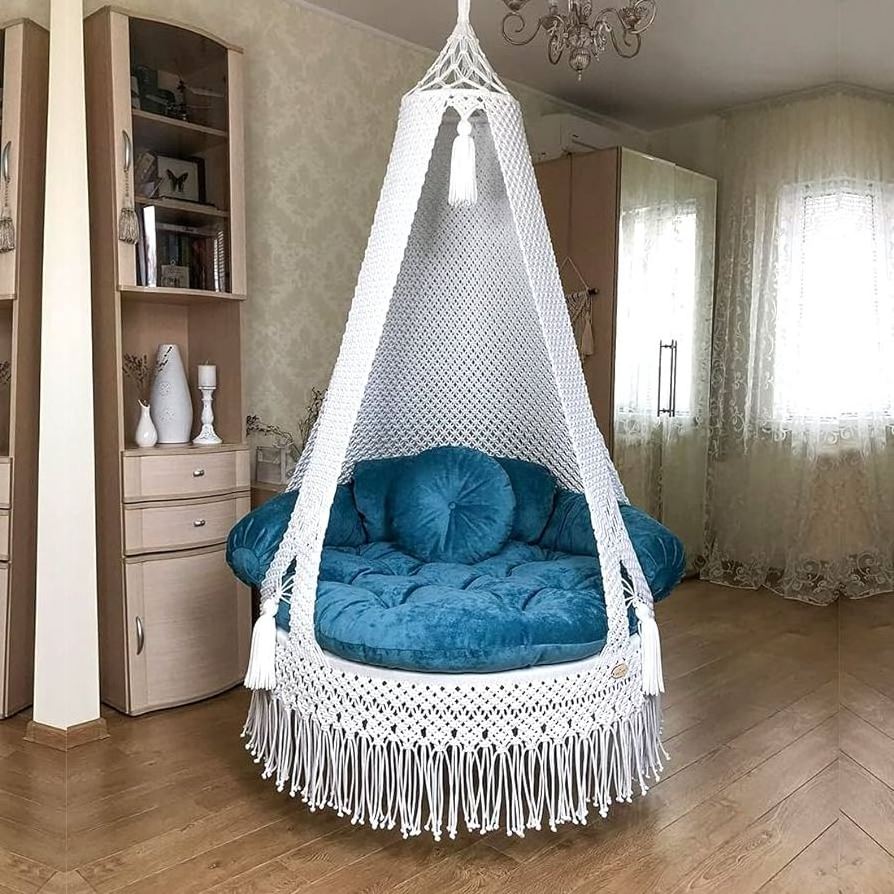 Wholesale Stable Fabric Macrame Hammock Swing Chair for Indoor and Outdoor From Isar International