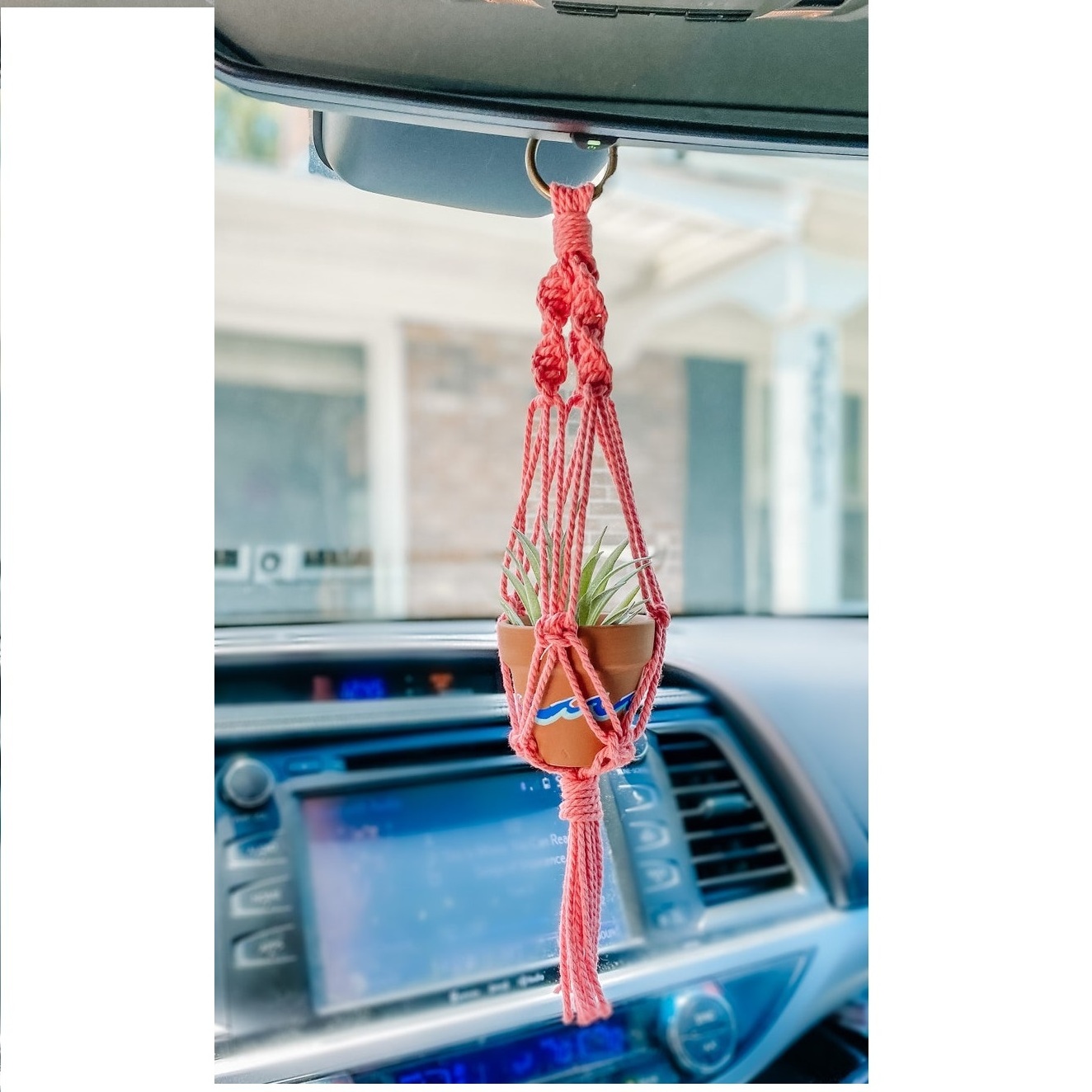 New Arrival Macrame Planter Car Accessory Natural Handmade Cotton Rope Mini Plant Hanger For Car From Isar International LLP