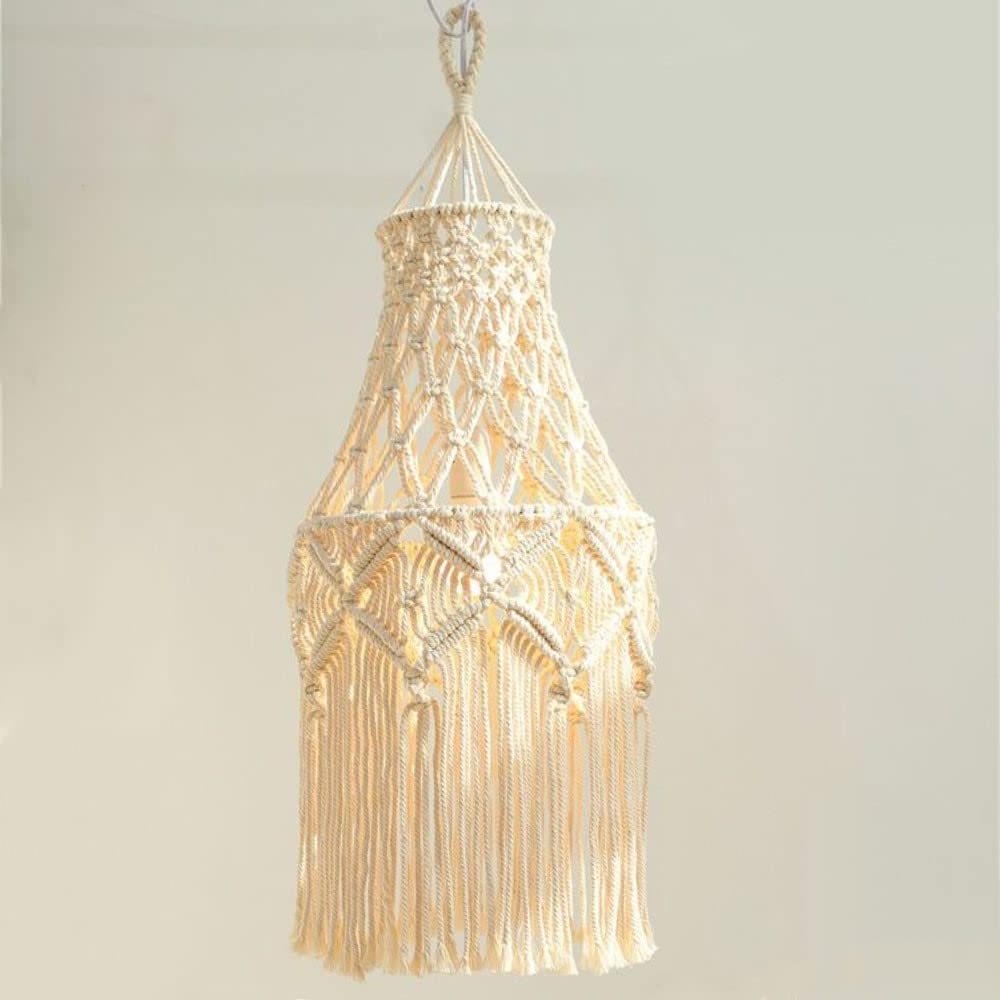 Buy Macrame Handmade Lamp Shade Boho Hanging Pendant Light Shade for Modern Office Bedroom