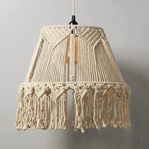 Buy Macrame Handmade Lamp Shade Boho Hanging Pendant Light Shade for Modern Office Bedroom