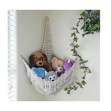 2023 Hot Selling Design Macrame Toy Hammock Net Hammock With Cotton And Tassel For Nursery Kids