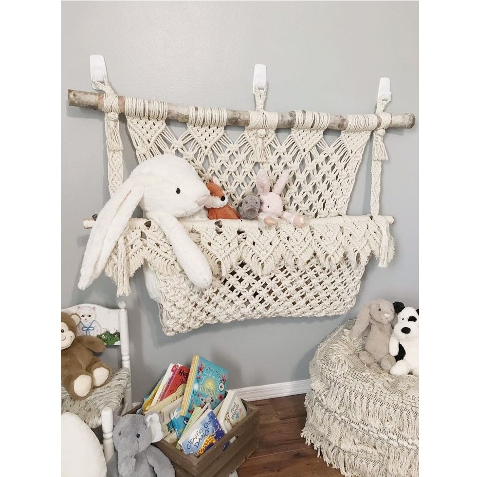 Wholesale Handmade Natural Cotton Woven Macrame Toy hammock Hanging From Isar International LLP