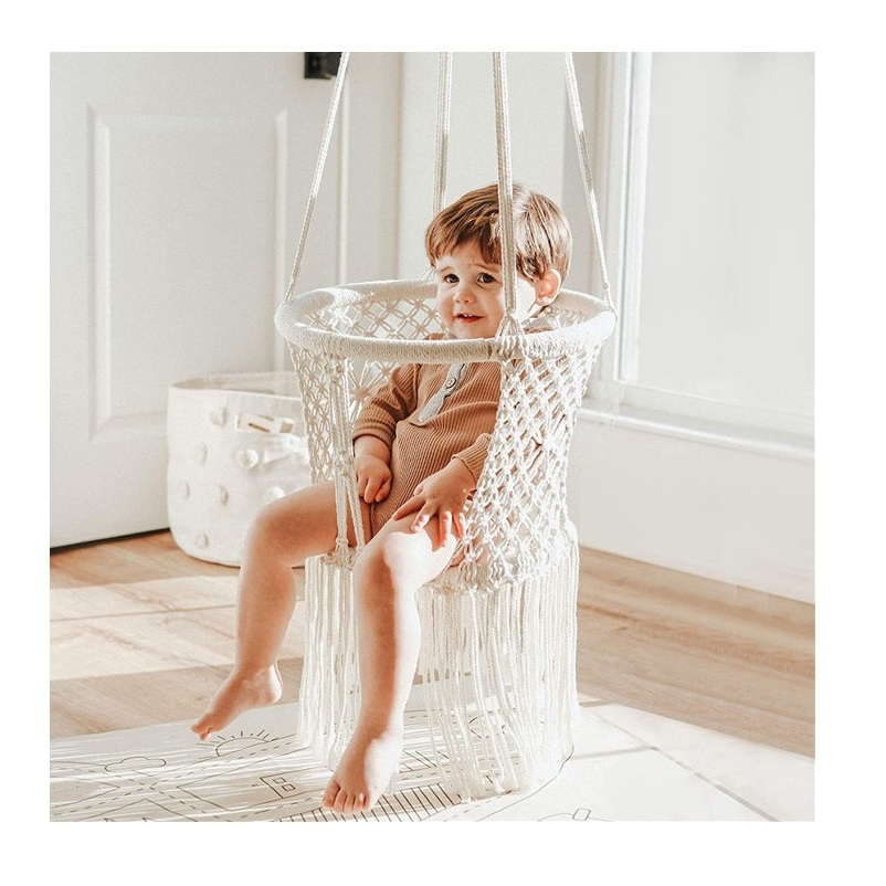 Wholesale Handmade Macrame Baby swing Chair For Garden Park Home Luxury Baby Swing Hammock Chair BestSuppliers