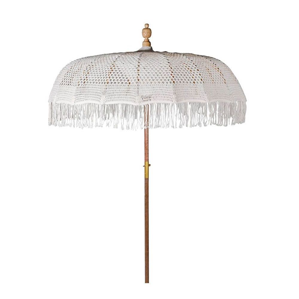 Top Sale Handmade Bohemian Design Macrame Beach Umbrella Available at Wholesale Price from India