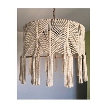 Wholesale 100% Handmade Macrame Lamp Shades for Wall Decor Light Cover at cheap Price from India