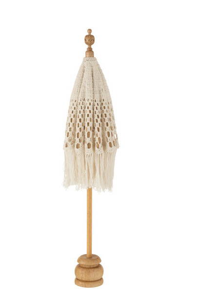 Wholesale Macrame Beach Umbrella Made by Cotton Cord and Wooden Frame in Coustamize Size from India