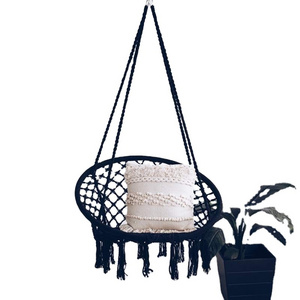 Wholesale High Quality Cotton Rope Indoor Outdoor Hanging Macrame Hammock Chair Swing Chair