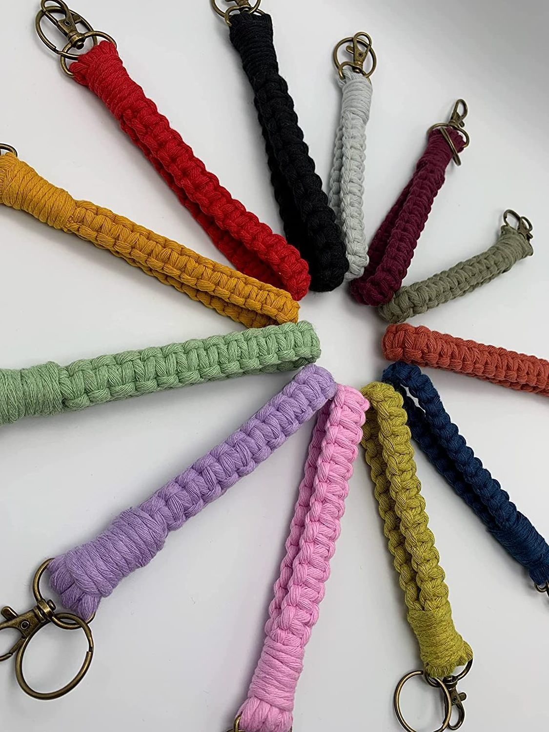 Wholesale Macrame Key Chain Hand Made Cotton Woven Boho Keychain Accessories Buy From India