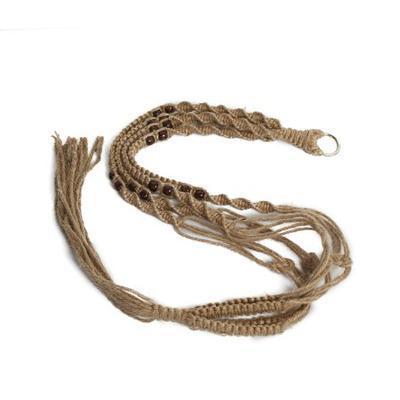 Wholesale Macrame Jute Plant Hanger With Elegant Beads For Indoor And Outdoor Plants Decorations