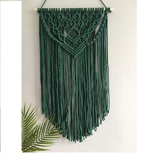 New Elegant Blue Tones Wrapped Tassel Wall Hanging Macrame Wall Hanging For Bedroom, Living Room