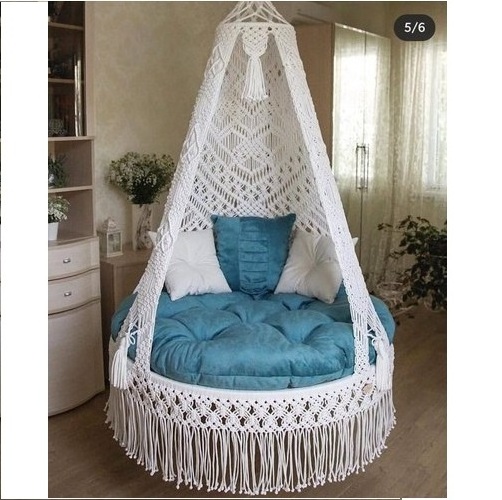 Wholesale High Quality Cotton Rope Indoor Outdoor Hanging Macrame Hammock Chair Swing Chair