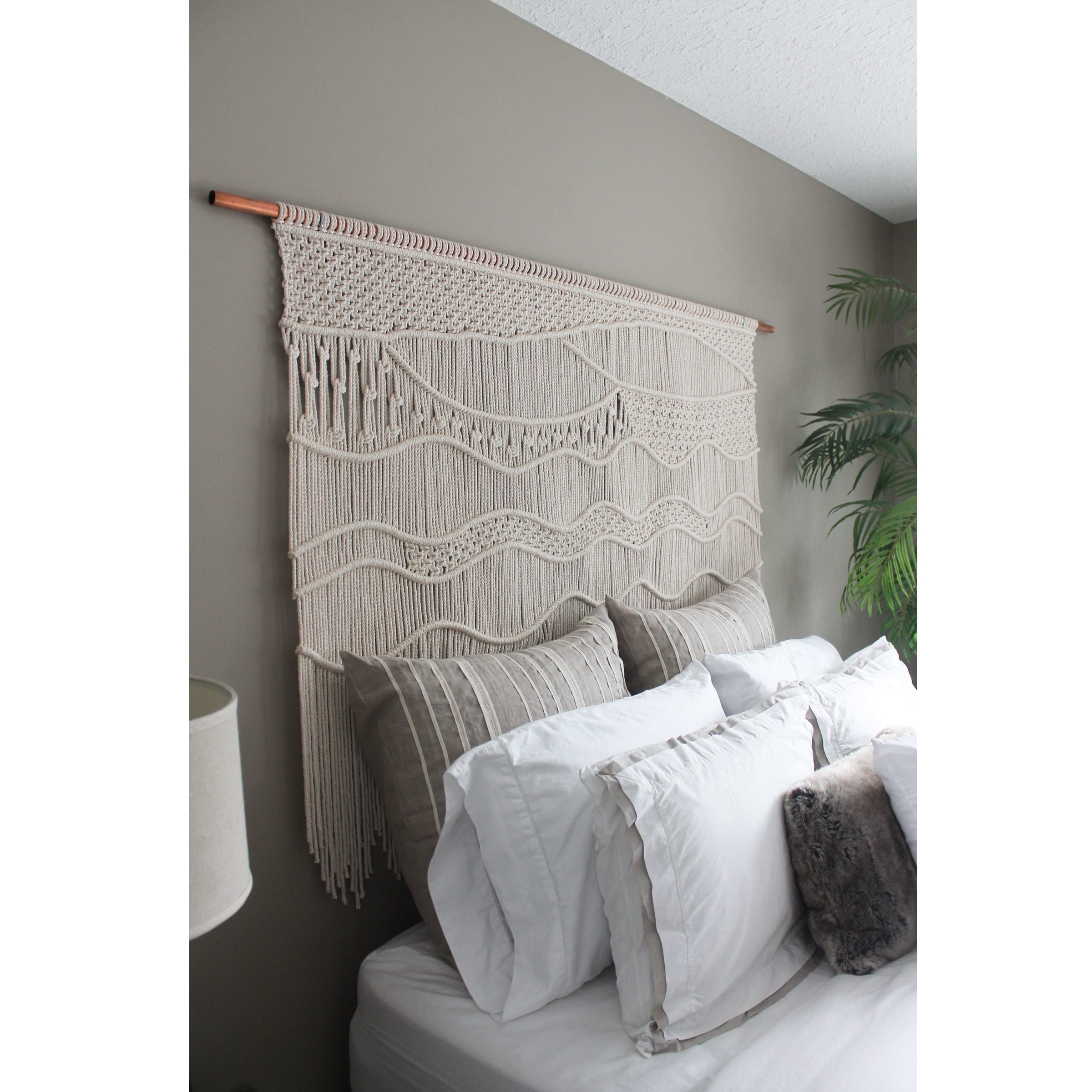 Large Macrame Wall Hanging Headboard Home Decoration for Living Room Bedroom Dorm Apartment Background