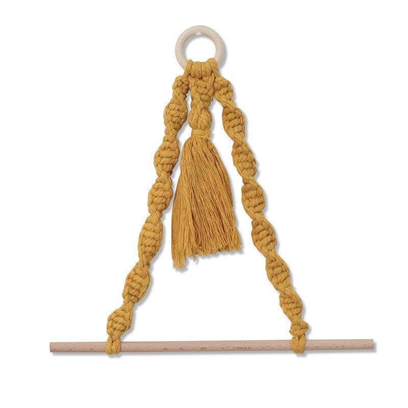 Toilet Paper Holder Towel Dispenser Macrame Wall Hanging Boho Decor Wall Mount Use for Kitchen Bathroom