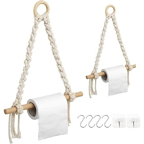 Wholesale Toilet Paper Holder Hand Made Cotton Woven Wall Hanging Buy Online From India