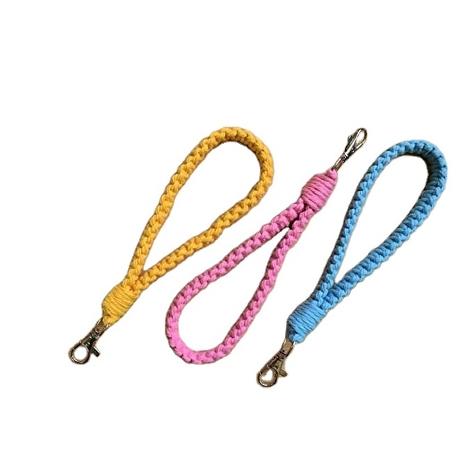 Wholesale Macrame Key Chain Hand Made Cotton Woven Boho Keychain Accessories Buy From India