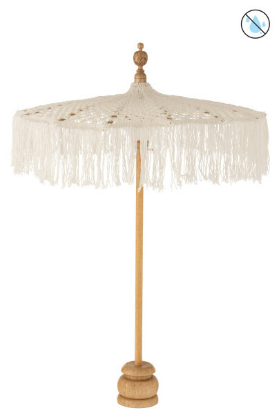 Wholesale Macrame Beach Umbrella Made by Cotton Cord and Wooden Frame in Coustamize Size from India