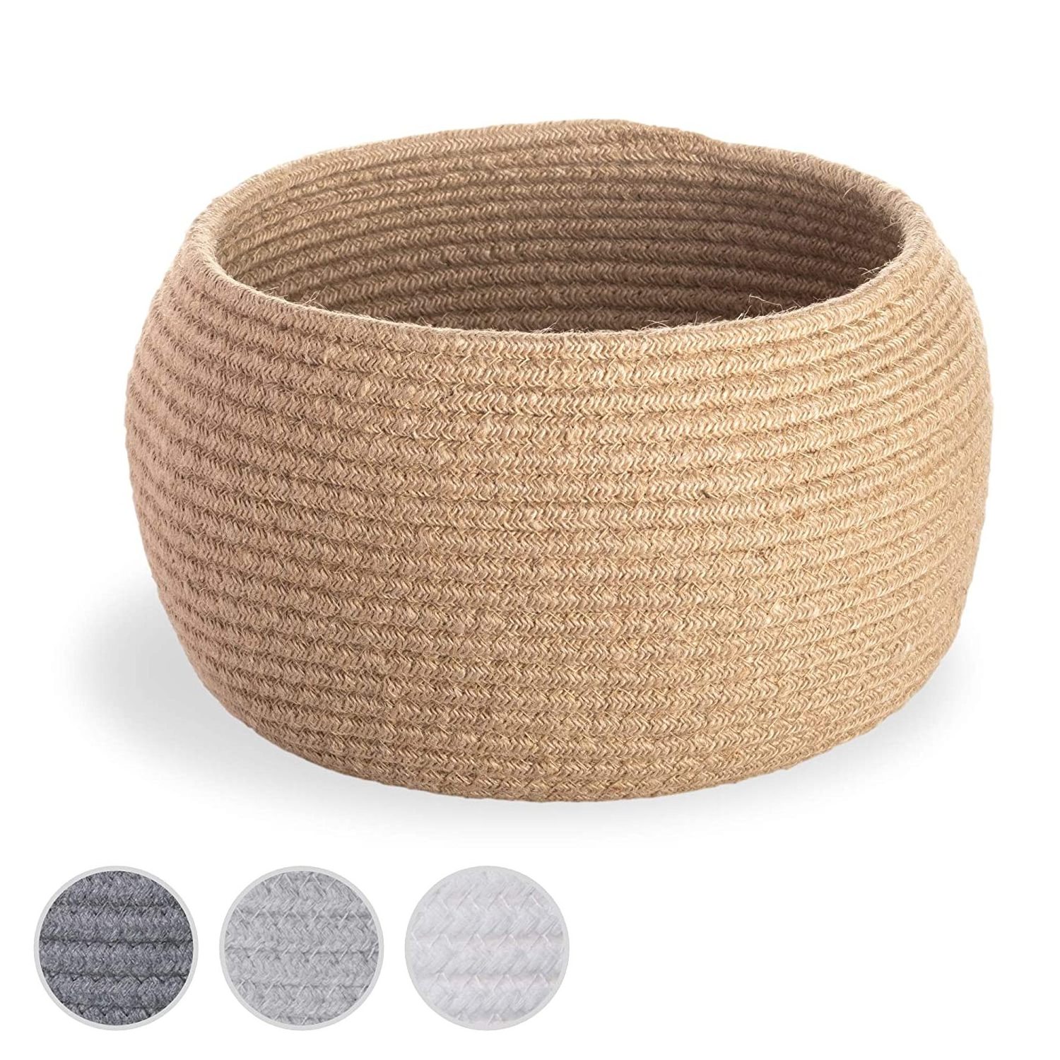 Hot Sale Jute Rope Basket in Living Room Woven Towel Basket Bedroom Storage Basket From India