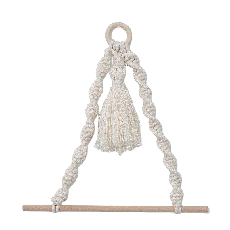 Toilet Paper Holder Towel Dispenser Macrame Wall Hanging Boho Decor Wall Mount Use for Kitchen Bathroom