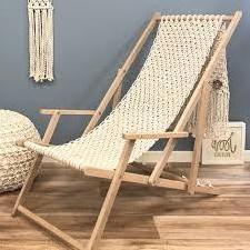 2023 Hot Selling Custom Macrame Folding Lounge Chair Best Quality from Isar International LLP