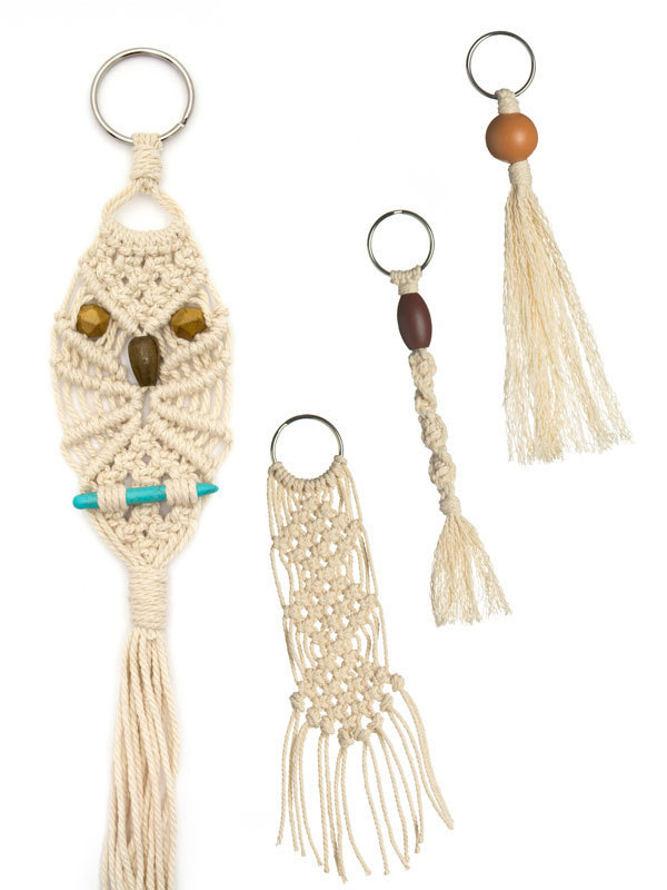 Hand Woven Decorative Boho Macrame Keychains Wholesale Indian Macrame Keychain Supplier Of Macrame Keychain