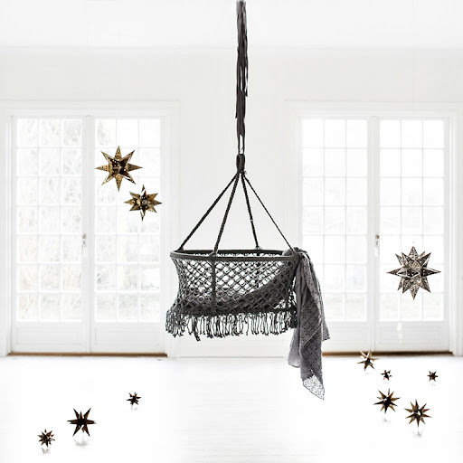 2022 Latest Fashionable Boho Design Macrame Hanging Baby Bassinet For Lawn, Garden, Living Room, Bed Room