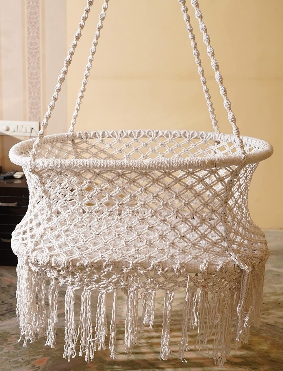 New Wholesale Macrame Baby Bassinet Swing Hand Woven With Classic Woven Ropes For Living Room, Bed Room, Garden