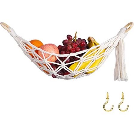 Amazon Hot Sale Hanging Fruit Hammock for Kitchen Under Cabinet Macrame Fruit Basket from Isar International LLP