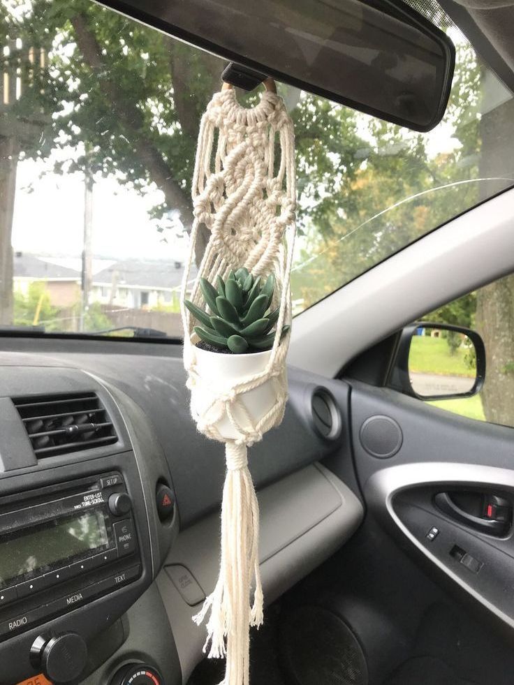 Home Decor Cotton Rope Handmade Macrame Plant Hanger Indoor Flower Pot Hanger Wall Hanging Planter Holder for Courtyard Garden