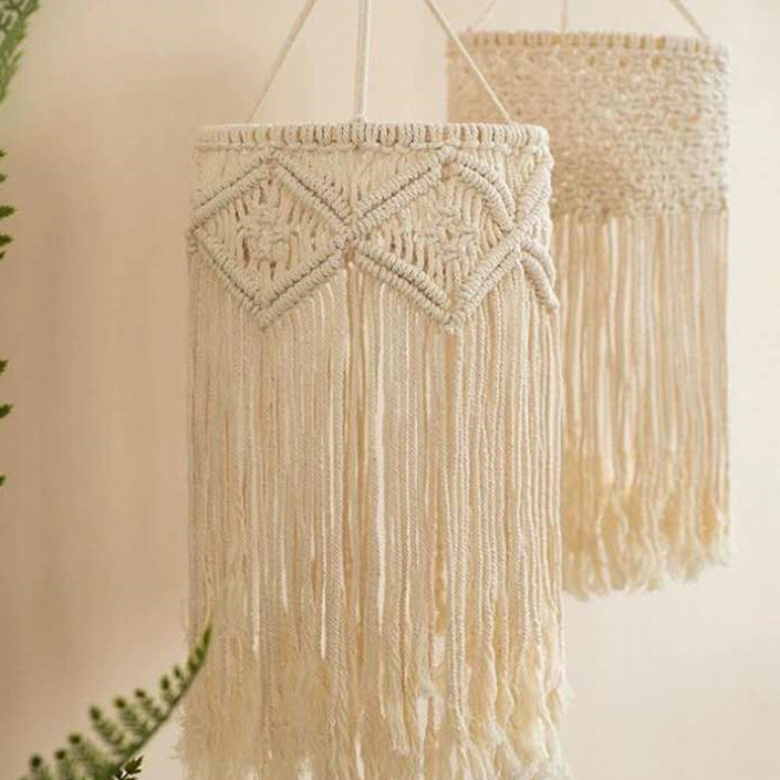 Hot selling Macrame Lamp Shade Chandelier Suppliers Bohemian Design Lighting Buy Online From India