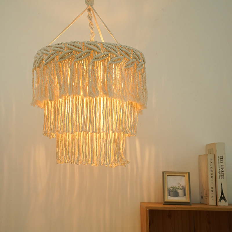 Hot selling Macrame Lamp Shade Chandelier Suppliers Bohemian Design Lighting Buy Online From India