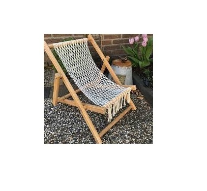 2023 Wholesale Modern Handmade Bohemian design Macrame Chair Pure Cotton Comfortable Beach Chair