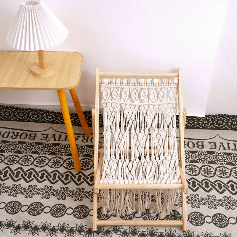 Hot Sale Custom Sturdy Adjustable 100% Pure Cotton Macrame Beach Chair Buy Online From India