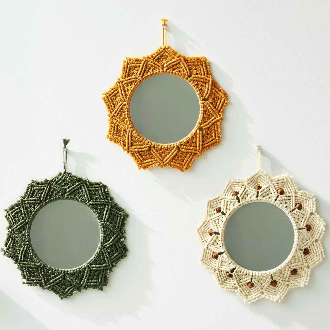 Limited Edition Macrame Wall Decorative Round Mirror Boho Wall Art For Living Room, Bedroom, Baby Room