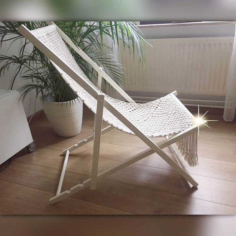 Wholesale Handmade Bohemian Modern Style Macrame Chair  For Living Room Garden Home School Hall