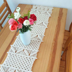 Bohemian Table Runner Handmade Table Bed Tapestry Hand-woven Macrame Table Runner From Isar International LLP