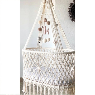 Macrame hanging bassinet clearance