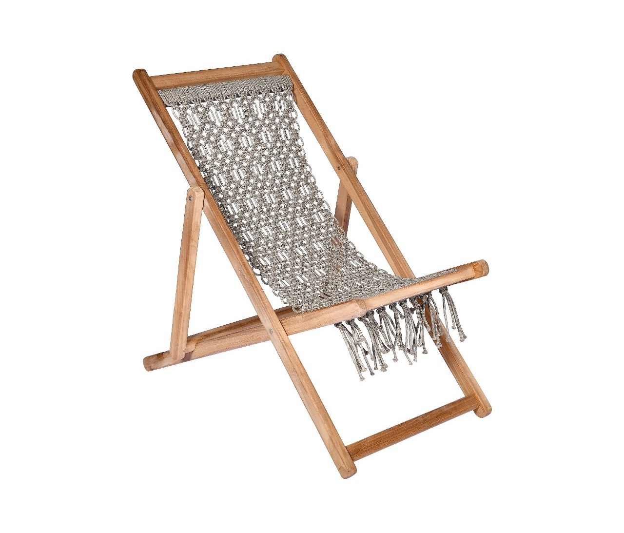 100% Eco Friendly Luxury adjustable Macrame Beach Chair Premium Quality Macrame Beach Chair at Cheap Price