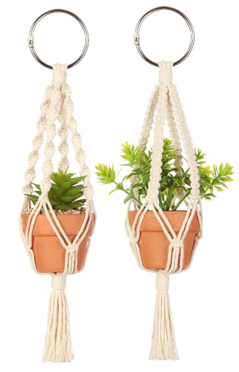 Unique Designs Handmade Cotton Rope Hanging Flower Pots Holder Stand for Indoor Outdoor at Wholesale from India