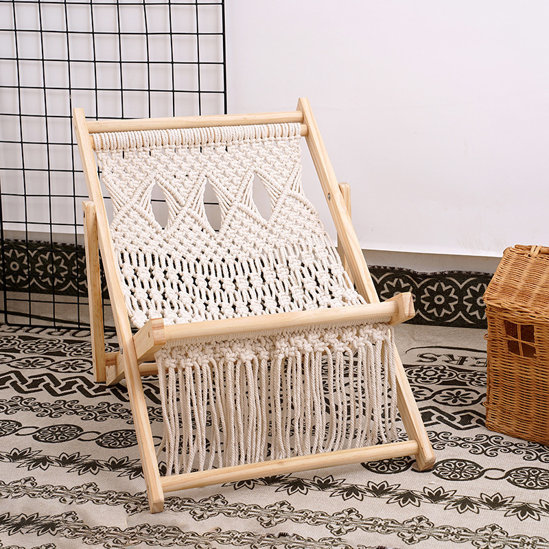 Hot Sale Custom Sturdy Adjustable 100% Pure Cotton Macrame Beach Chair Buy Online From India