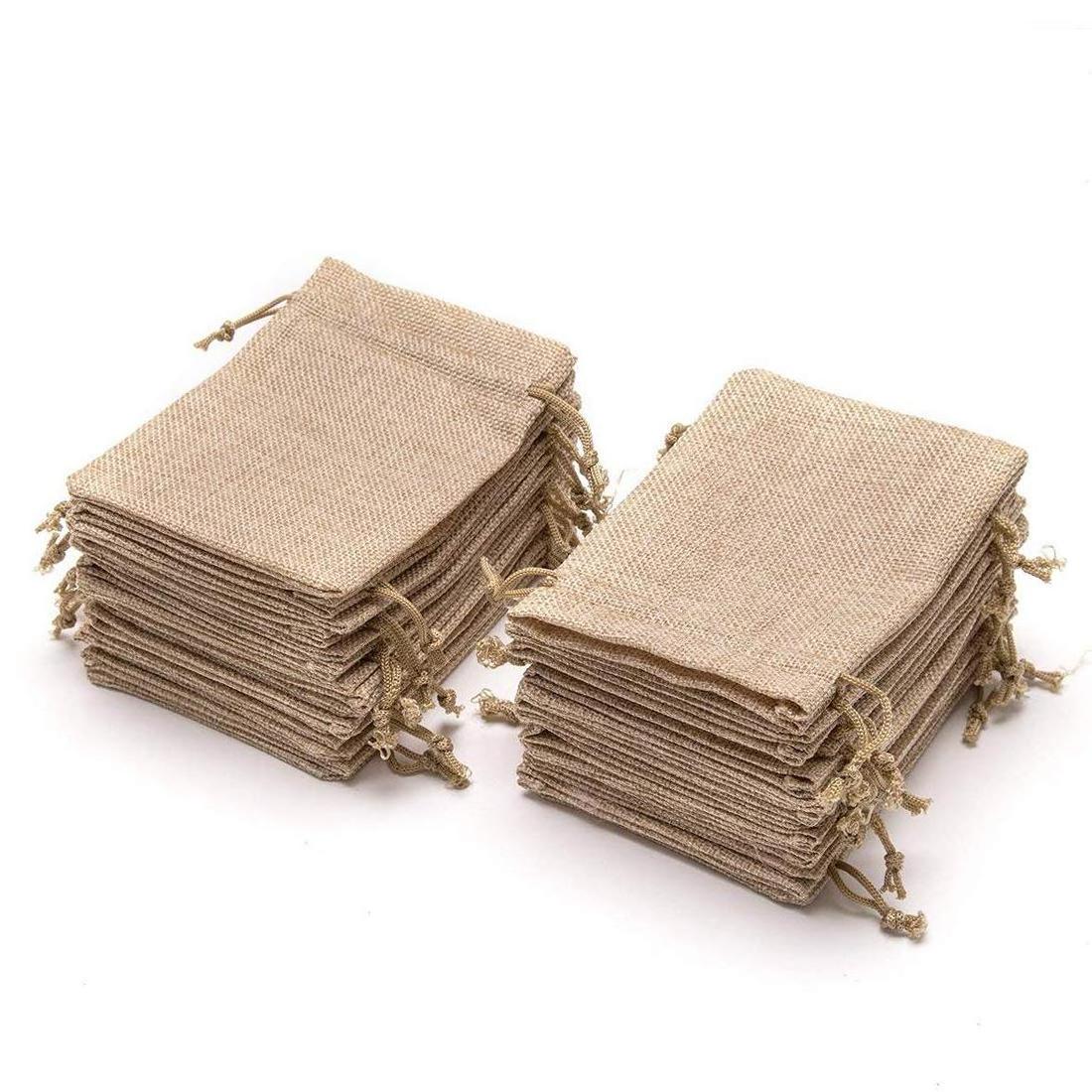 Buy Latest New Design Jute Drawstring Bag Custom Printed Jute Pouch Bags For Wheat Rice Sugar And Coffee Beans