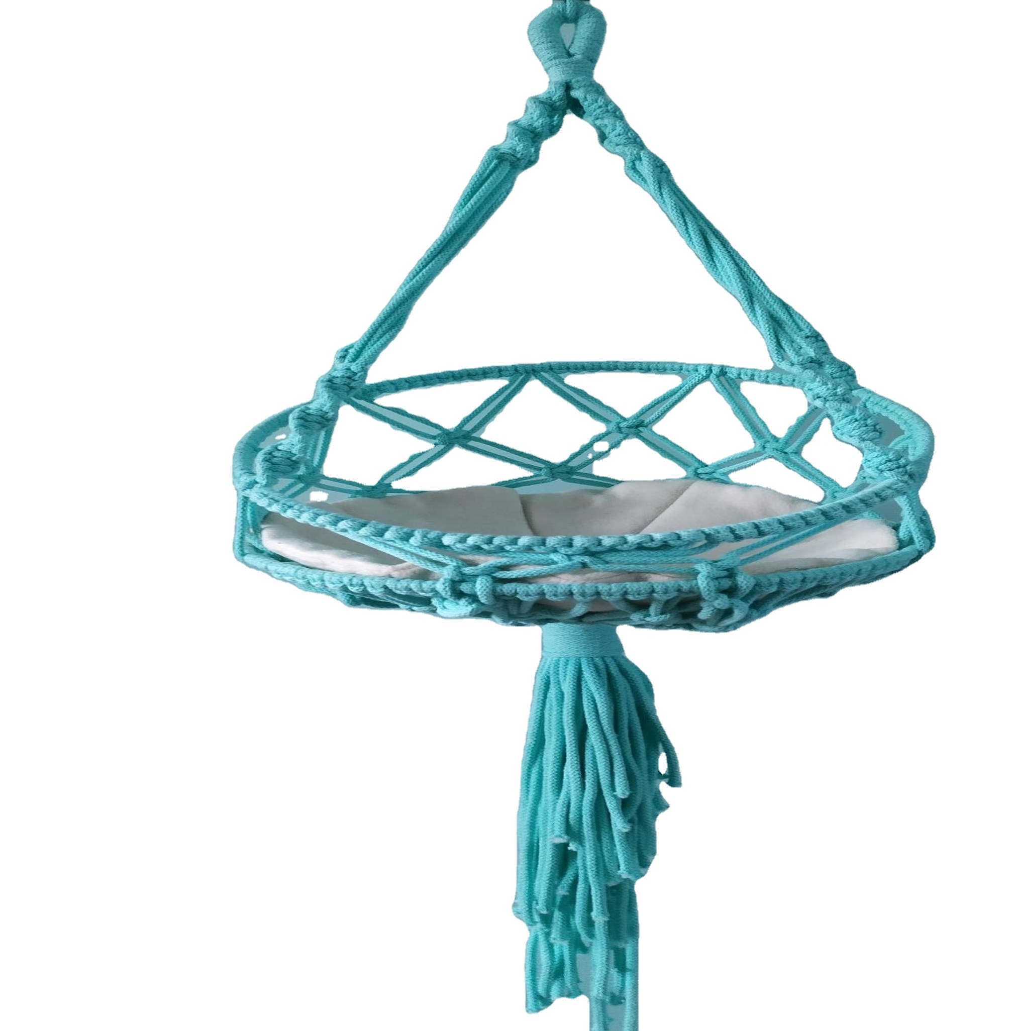 Wholesale Handwoven Cat Macrame Hanging Sleep Hammock Pet Swing Bed For Cat Large Pet Furniture Supplies