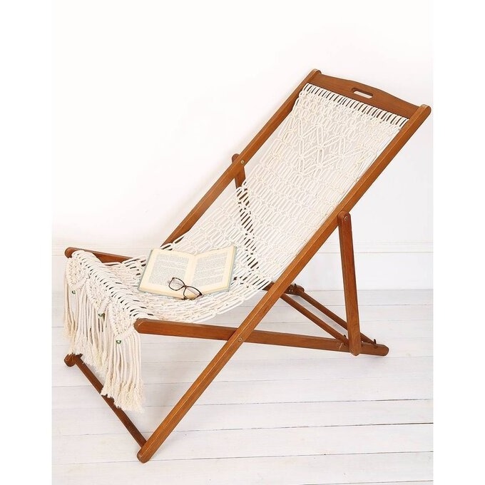 100% Eco Friendly Luxury adjustable Macrame Beach Chair Premium Quality Macrame Beach Chair at Cheap Price