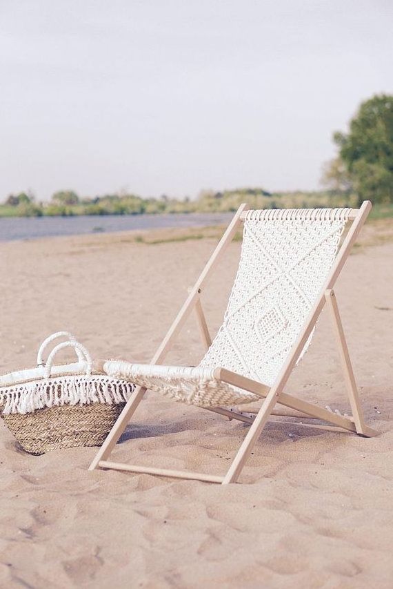 Eco Friendly Luxury adjustable Macrame Beach Chair Best Quality from Isar International LLP