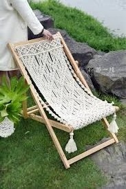 Wholesale Top Quality Hand Woven Bohemian Macrame Beach Chair for Garden at Lowest Price from India