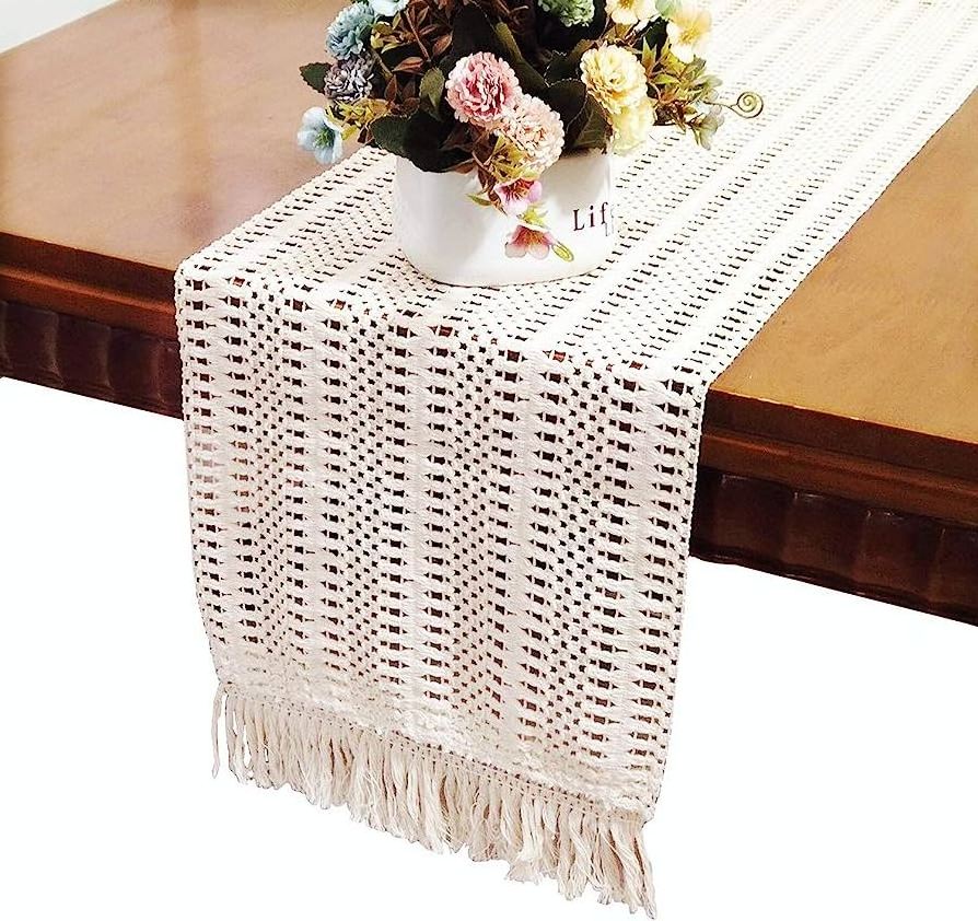 Bohemian Table Runner Handmade Table Bed Tapestry Hand-woven Macrame Table Runner From Isar International LLP