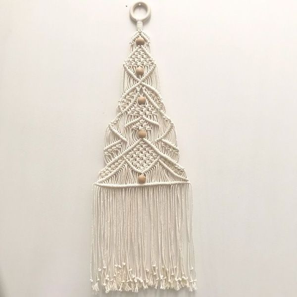 Premium Quality Macrame Christmas Tree Wall Hangings Hand Woven Natural Wall Decorations for Home at Wholesale Price