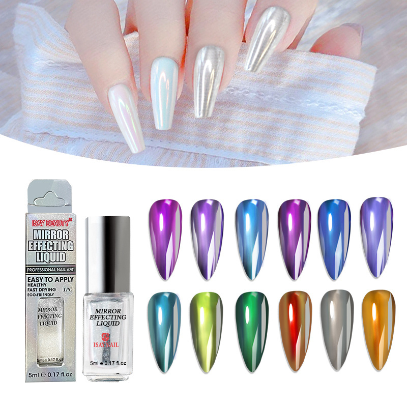 Wholesale 5ml Nail Art Salon Mirror Powder Liquid Chrome Nails,Magic Mirror Chrom Liquid